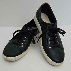Ecco Black Leather Women's Sneakers Size 9 Extra Width